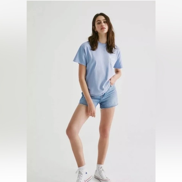 Brandy Melville Marine Newport Beach Graphic Tee, Light Blue - Picture 1 of 9